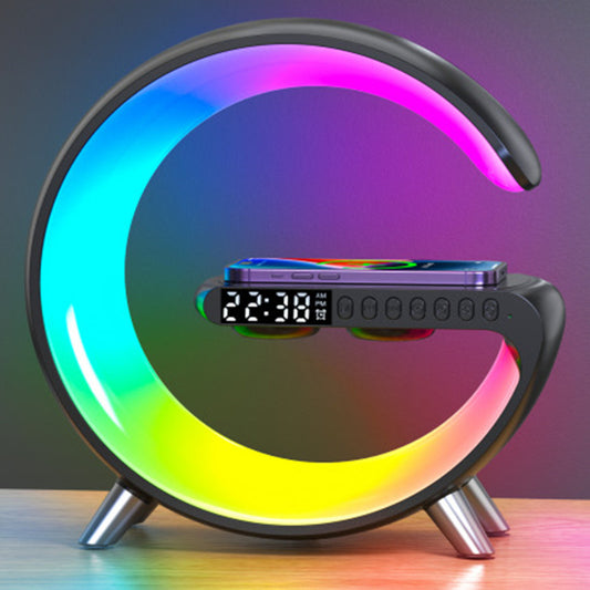 G Shaped LED Lamp Bluetooth Speake Wireless Charger App Control