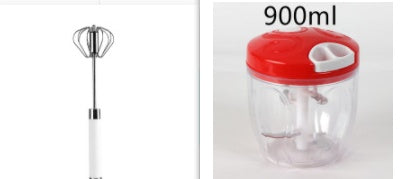 Semi-automatic Stainless Steel Egg Beater Whisk Hand Pressure Rotating Manual Mixer